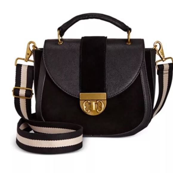 Emma Fox Handbags - Emma Fox Black Leather Crossbody Purse